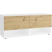 Huisenthuis.nl Halbank Zeger Wit - Artisan Eiken - Breedte 10.9 cm - Hoogte 4.6 cm - Diepte 4.2 cm - N - Met openslaande deuren