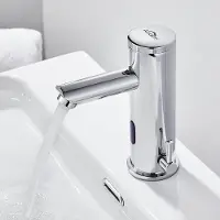 Auralum Max Wastafelkraan - Automatische Infrarood Sensor Wastafelkraan - Waterbesparend - Warm & Koud - Badkamer Kraan - Waterbesparend - Chroom