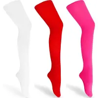 Merry Style Kinderen 3 Pack Panty - 60 DEN -Microvezel - Meisjes - Polyamide – Wit/Rood/Neon Roze – 92-98 – WL-010-3B