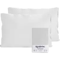 Komfortec Set van 2 Premium Jersey Kussenslopen 40x60 cm - Superzachte Kussenhoes – 100% Katoen – 150 g/m² - Wit
