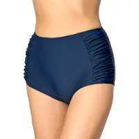 Merry Style Dames Zwembroek - Bikinibroekje - Elastische tailleband – Polyamide & Elastaan – Donkerblauw (6219) – 36 - MS-MS10-119-SL