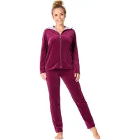 Merry Style – Dames Huispak – Vrijetijdspak – Velours – MS-MG-SUIT5-n – Pruim/paars – XXXL
