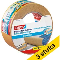 TESA Aanbieding: 3x 56172 dubbelzijdig tape met schutlaag 50 mm x 25 m
