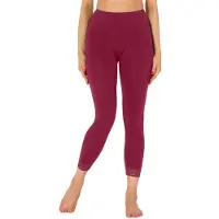 Merry Style MS-MS10-224-LE Dames Leggings met Kant - Sport - Vrijetijdsbroek - 7/8 Lengte - Viscose - Wijnrood - XS