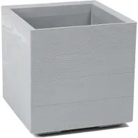 HowHomely Betonique - Bloempot - Imitatie Hout - Recycleerbaar - Grijs