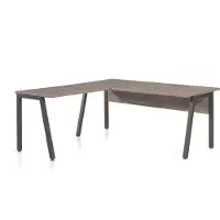 Huisenthuis.nl Aanbouwtafel Roland Zwart - Vintage - 100x66cm - Hoekbureau - Hoogte 73 cm