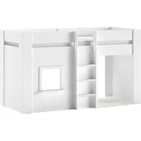 Huisenthuis.nl Halfhoogslaper Hanne Wit - MDF - Hoogte 120.1 cm