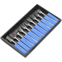 JeiibrZui Freesstiften Set Freesset - 3 mm - 10-Delig - Hartmetalen Roestvrij Staal Hoge Precisie