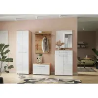 Huisenthuis.nl Kapstokpaneel Elvas Eiken - 5 haken - Breedte 75 cm - Diepte 30 cm - Hoogte 106 cm