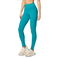 Merry Style MS-MS10-198-LE Dames Leggings - Sport - Vrijetijdsbroek - Lang - Katoen - Sporbroek - Yogabroek - Donkerturkoois - XL