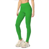 Merry Style MS-MS10-198-LE Dames Leggings - Sport - Vrijetijdsbroek - Lang - Katoen - Sporbroek - Yogabroek - Groen - M