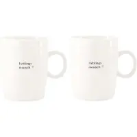 Zusss Set Van 2 Theemokken Lieblings Mensch Keramiek Wit / Zwart