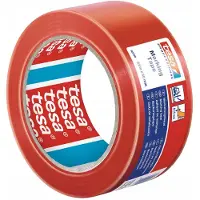 TESA tesaflex Serie - Waarschuwingsband PVC - Rood - 33m x 50mm