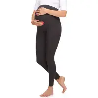 Merry Style MS-MS10-297-LE Dames Zwangerschapsleggings Leggings - Sport - Vrijetijdsbroek - Lang - Viscose - Sporbroek - Yogabroek - Grafiet - XXL