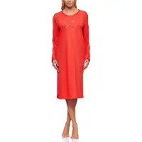 Merry Style Dames Nachtemd - Nachtjapon – Korte mouwen - Katoen – MS-DR-Malwa-ND - Koraal (Lange mouw) - XL