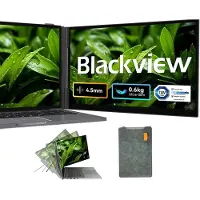 Blackview SCM6 Portable Monitor - 14 inch 1080P Draagbaar Scherm - 100% sRGB - Laptopscherm: 13-17,3" - Laptop Scherm Uitbreider - Laptop Scherm Uitbreider - Grijs