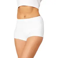 Merry Style HI-Leila Dames Zwembroek - Zwemshorts - Bikinibroekje - Elastische tailleband - Polyamide & Elastaan - Wit (0016) - 40
