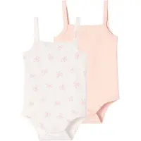 Vertbaudet Set van 2 body's met bretels babymeisje