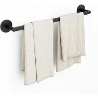 CECIPA MAX -Handdoekrek dubbel 60 cm - Zonder boren - Boren of lijmen - Handdoekhouder - RVS - Handdoekstang - Badkamer Rek voor Handdoeken - Zwart