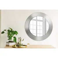 Coloray Bedrukte Spiegel - Imitatiemetaal Spiegel Met Bedrukte Lijst - 50 cm - Zilver Bedrukte Spiegel - Spiegel Met Bedrukte Lijst - Spiegel Met Decoratie - Spiegel Lijst Met Print