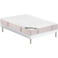 Vente-unique Set 160 x 200 cm bedbodem + pocketvering matras 5 zones traagschuim en anti-bedluis tijk dikte 24 cm - VIREVO van NATUREA