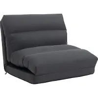 HOMCOM Vloerstoel-Polyester, Metaal-70L x 72B x 56H cm-Donkergrijs