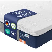 Vasagle Matras 160 x 200 x 20 cm - Gel-traagschuim - 7 zones - 200 x 160 x 20 cm - Blauw