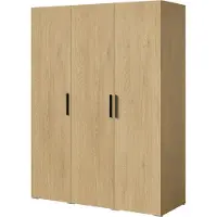 Mzm24 Open kast Napoli 3D 150, eikenhout Cremona (met zwarte of gouden handgrepen)