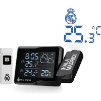 Real Madrid Weerstation - Thermo-, Hygrometer - Met projectie - Zwart