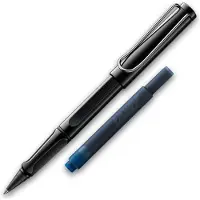 Lamy 1239949 safari rollerpen, zwart, met inktpatroon