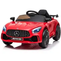 COFI Elektrische kinderauto - "Mercedes GT R" - met licentie - 12V4,5AH, 2 motoren - 2,4GHz afstandsbediening, rood