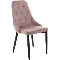 Homla - Chair - LOUIS QUILTER - Velour Pink - 44x59x88 cm