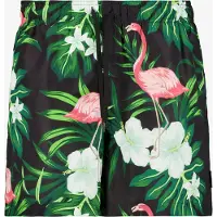 JJ REBEL heren zwemshort met flamingo groen maat L