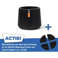 Capi Europe Sandbag Groove H22 cm zwart bloembpot