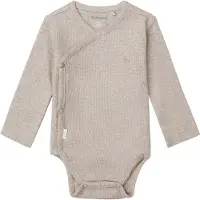 Noppies Nino Romper - Rib - Taupe Melange - Mt. 62