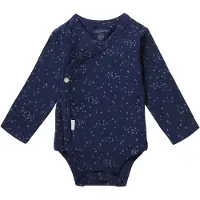 Noppies baby newborn romper Norsik van katoen Blauw Jongens Stretchkatoen V-hals - maat 68