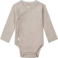 Noppies Nino Romper - Rib - Taupe Melange - Mt. 68