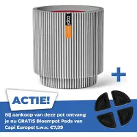 Capi Europe Vaas cylinder groove nl 36x38cm ivoor