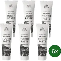 Urtekram Actieve kool Tandpasta – 75 ml – Multipack met 6 stuks