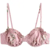 Next Bikinitop groen / mauve / wit