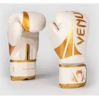 Venum Challenger 2.5 Bokshandschoenen – Wit/Goud – 14 oz – PU Leer – Unisex Training & Sparring Gloves
