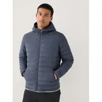 Next - Heren - Donsgevulde opvouwbare ThermoGen-pufferjas - Blauw