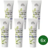 Urtekram Mint/Fluoride Tandpasta – 75 ml – Multipack met 6 stuks