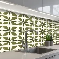 KitchenYeah Keuken achterwand 150x60 cm - Spatscherm zelfklevend Botanisch - Retro - Groen - Muurbeschermer - Spatwand fornuis