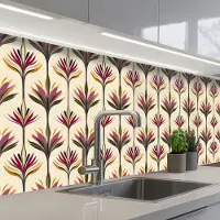 KitchenYeah Keuken achterwand 300x80 cm - Spatscherm zelfklevend Waaier - Motief - Kleurrijk - Muurbeschermer - Spatwand fornuis