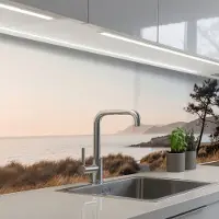 KitchenYeah Keuken achterwand 250x80 cm - Spatscherm zelfklevend Landschap - Kust - Duinen - Muurbeschermer - Spatwand fornuis