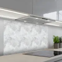 KitchenYeah Spatscherm 120x60 cm - Zelfklevende achterwand Lichtgrijs - Ruw - Subtiel - Keuken muurbeschermer - Spatwand fornuis