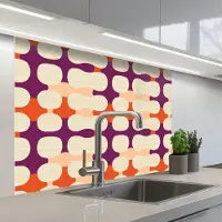 KitchenYeah Keuken achterwand 100x80 cm - Spatscherm zelfklevend Modern - Patroon - Kleurrijk - Muurbeschermer - Spatwand fornuis