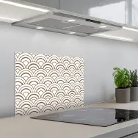 KitchenYeah Spatscherm 60x45 cm - Zelfklevende achterwand Klassiek - Motief - Terracotta - Keuken muurbeschermer - Spatwand fornuis