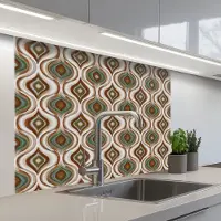 KitchenYeah Keuken achterwand 100x80 cm - Spatscherm zelfklevend Motief - Patroon - Kleurrijk - Muurbeschermer - Spatwand fornuis
